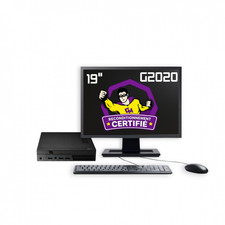 PC Mini Reconditionné G2020 16 Go RAM SSD 240go Windows 11 Pro Écran 19" + Clavi