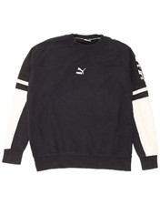 Puma Herren Graphic Sweatshirt Pullover Large schwarz Colourblock Baumwolle DW24