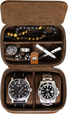 2 Watch Travel Case Storage Organizer for 2 Watches Tough Portable Protection