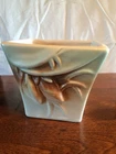 McCoy 1945 Rustic Line Fig Leaf Planter Cream Brown Green 4" Tall