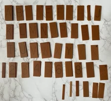 Lot of 95 Pantograph 1.5" Letter & Number & Symbols Tiles 2 3/4" Plastic Plates