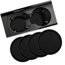 Car Cup Coaster, 4PCS Universal Auto Non-Slip Cup Holder Embedded in Ornament...