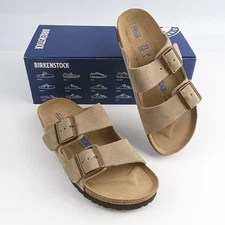 Birkenstock Arizona Suede Taupe Leather Narrow/Wide EU37-45 Women/Men New Sandal