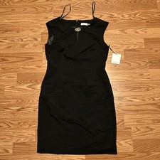 Calvin Klein Women  s Black Sleeveless Sheath Dress Size 12 NWT Career Work