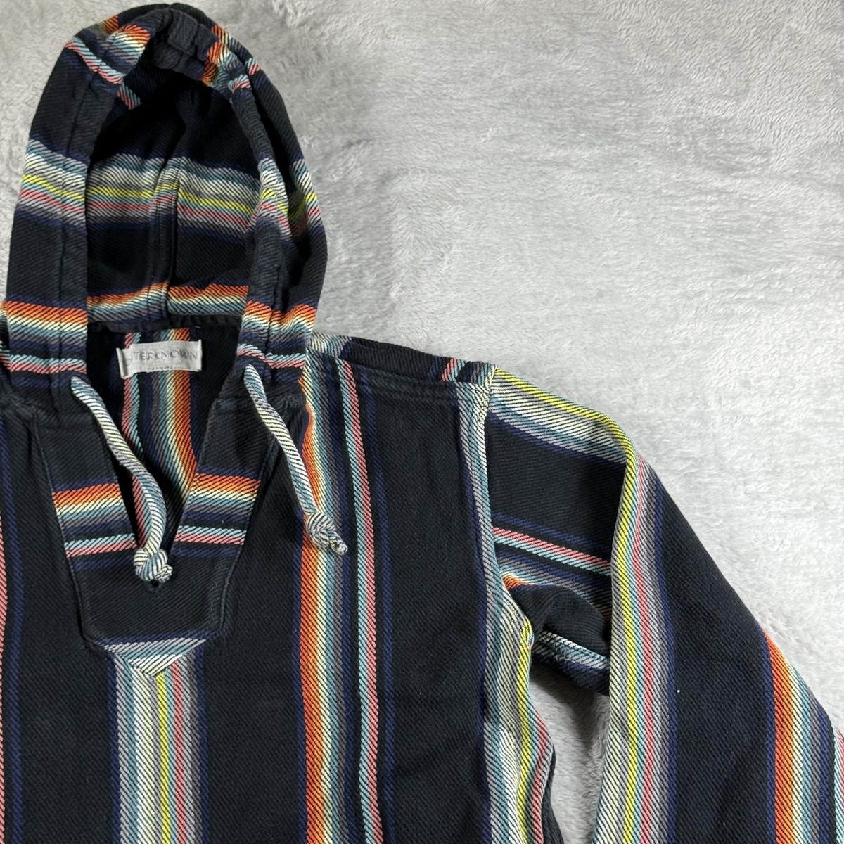 Outerknown Hoodie Sweatshirt Mens Medium Multicolor Baja Blanket 