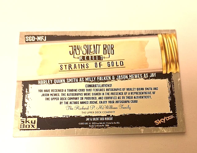 2023 UDC Jay & Silent Bob Reboot Strains of Gold Sigs #MFJ Mewes Smith Auto #/49 - Image 3 of 3