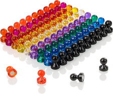 90 PCS Colorful Strong Magnetic Push Pin Magnets, 9 Assorted Color Magnetic Push