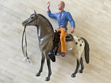 Original 1960s Tom Jeffords Hartland Plastics 9" Rider Appaloosa Horse w/Saddle