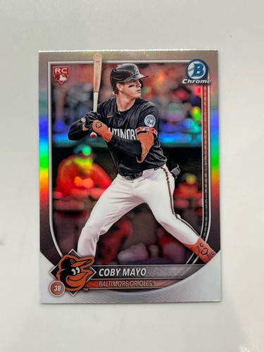 2025 Bowman Bowman Chrome Red Rookie Logo #37 Coby Mayo Baltimore Orioles Card