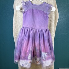 Disney Frozen 2 Girls Party Princess Dress Sz 5 6 116cm Purple Pink Lace Ruffle