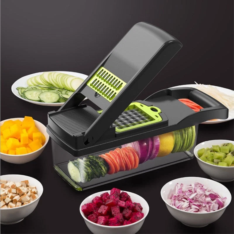 Mandoline Multifunctional Vegetable Fruit Slicer and Grater Kitchen Tool with Dr