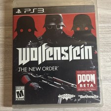 Wolfenstein: The New Order Sony PS3 CIB Doom Beta Invite
