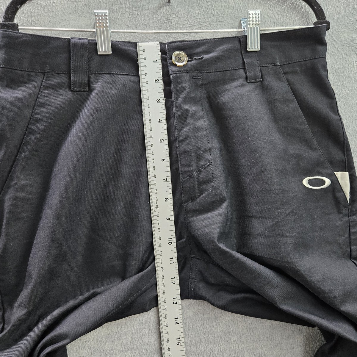 VINTAGE Oakley Men Pants 32W 34L Black Logo Embroidery Golf 