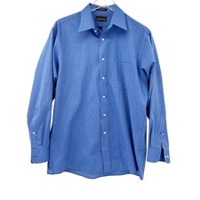 The Arrow Company blue Dress Shirt men's 16 - 32 / 33 wrinkle free broadcloth