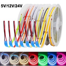 5v 12v 24v Cob Led Strip Light Flexible Tape Lights Diy Indoor Cabinet Kitchen 5v 12v 24v Cob Led Strip Light Flexible Tape Lights Diy Indoor Cabinet Kitchen