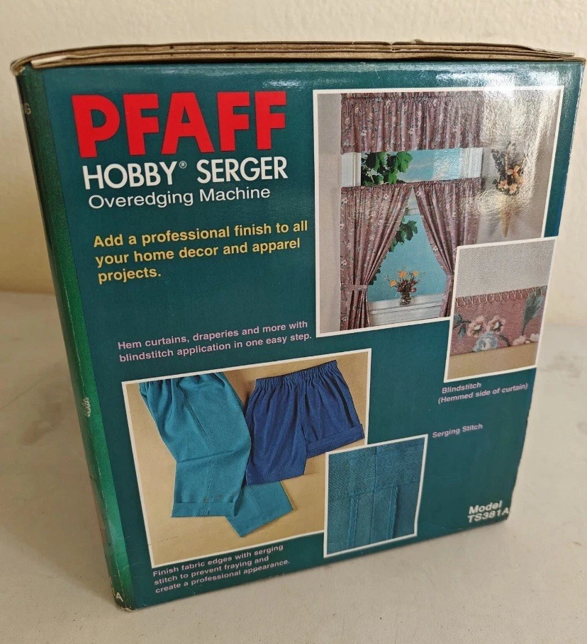 Máquina de overedging portátil PFAFF Hobby Serger overlock costura artesanato TS381A - Imagem 2 de 4