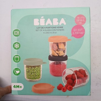 Beaba Stackable  Food Storage Jars Meal Set Storm 4 Piece 4 Months