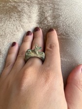 Ancient Egyptian God Anubis Vintage Ring Handmade , Late Period Art BC