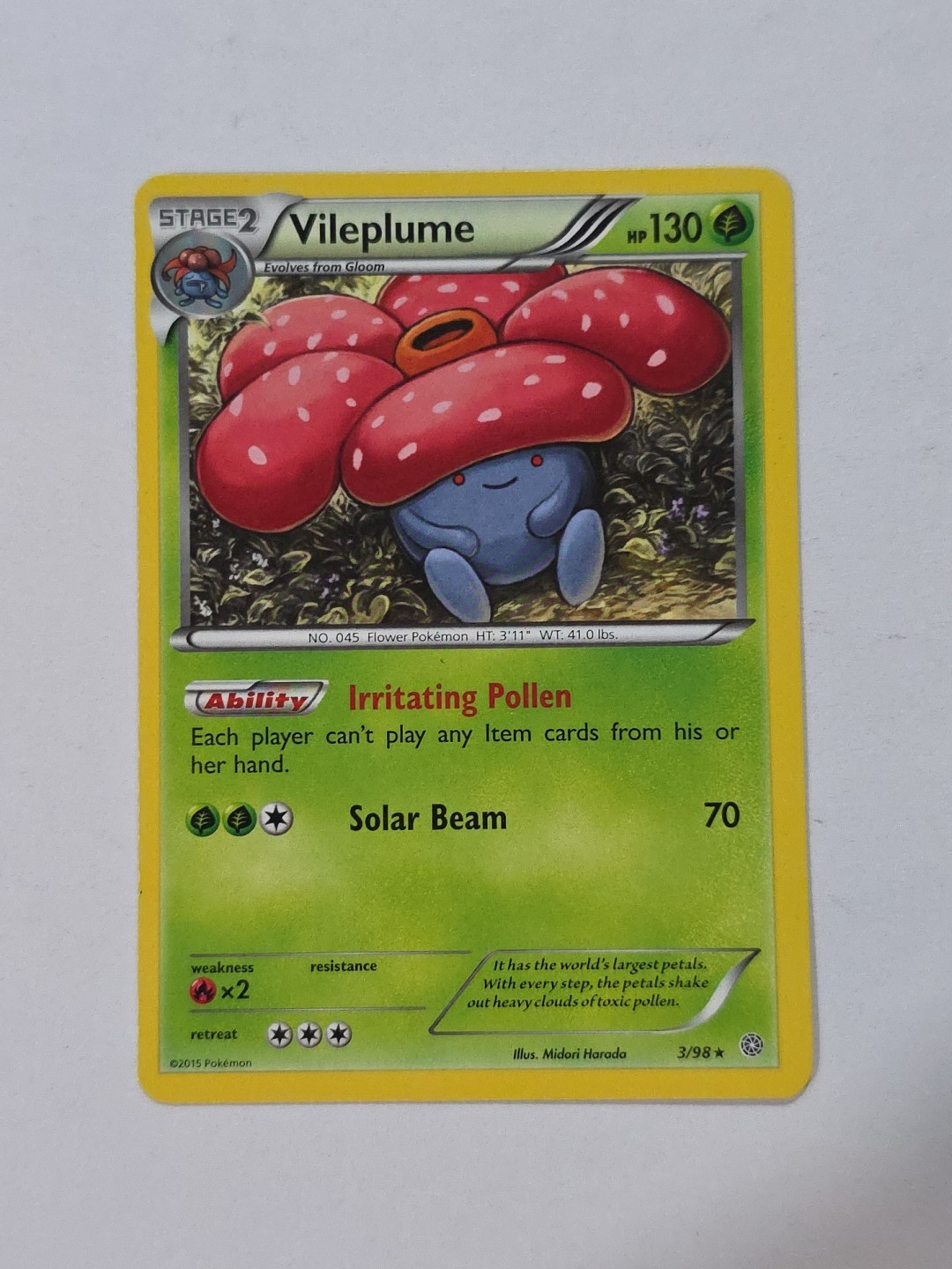 Vileplume 3/98  Ancient Origins Rare Pokemon Card VM