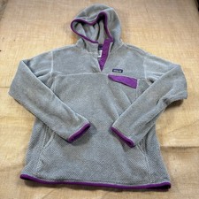 Patagonia Women's Re-Tool Snap-T Pull Over Fleece Sweater, Size M, Gray - Purple