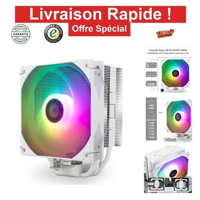 THERMALRIGHT Assassin King 120 SE White ARGB Refroidisseur CPU 148mm - Photo 1/4