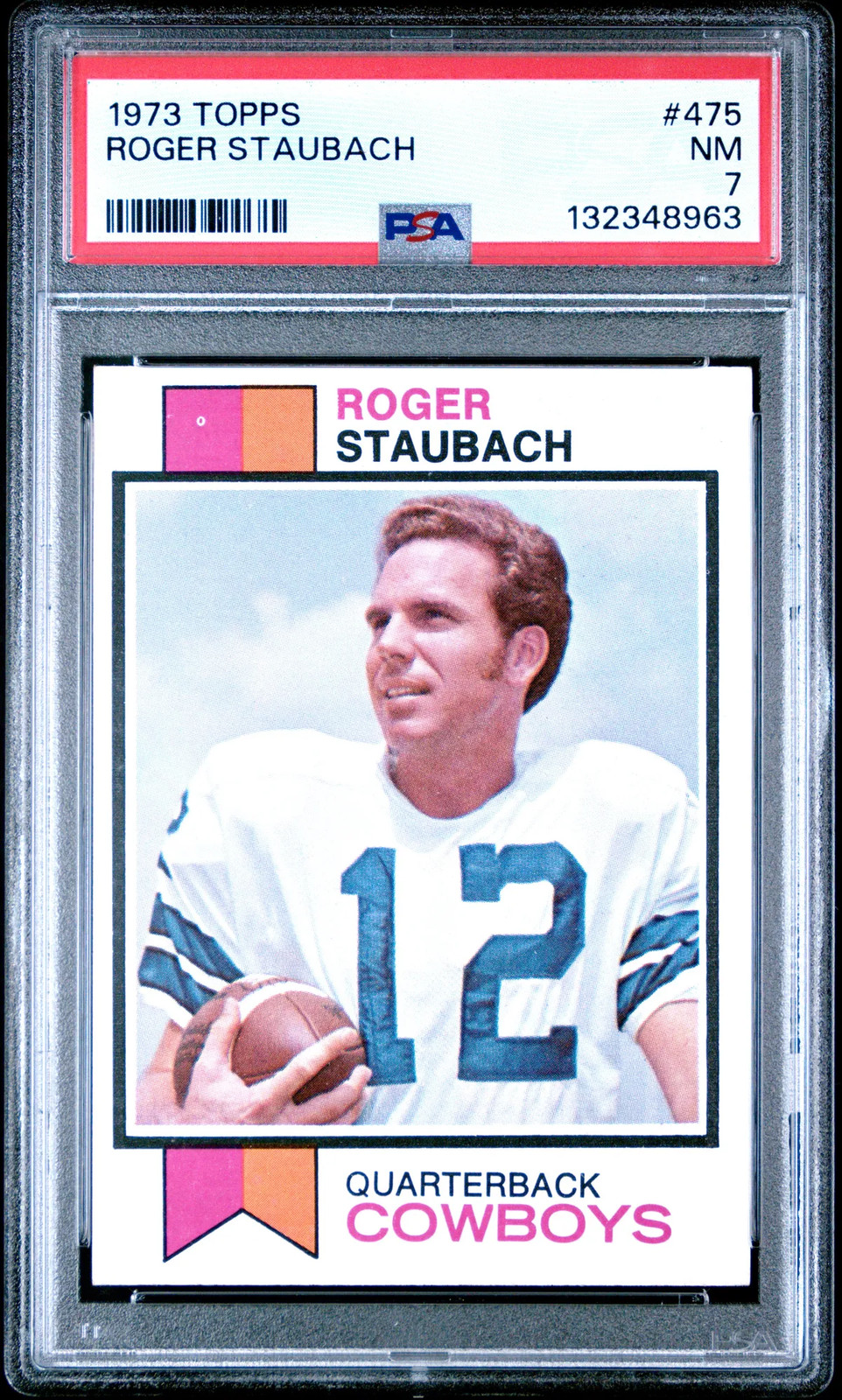 1973 Topps #475 Roger Staubach PSA 7 Near Mint 