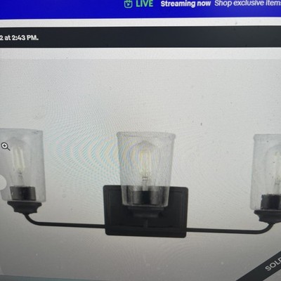 Hampton Bay Evangeline 23'' 3-Light Modern Bronze Farmhouse Bathroom Vanity Light