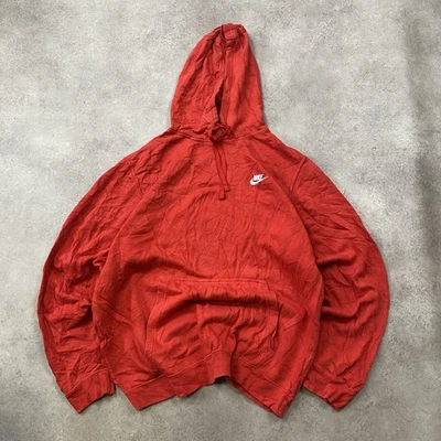 Sweat à capuche polaire Nike homme XL pull sportswear, rouge - Photo 1/4