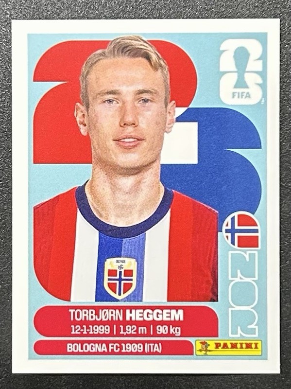 2026 Panini FIFA World Cup Sticker Torbjorn Heggem #NOR 8