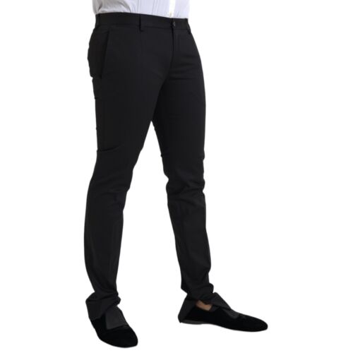 DOLCE & GABBANA Pants Black Cotton Stretch Skinny Dress Trouser IT50 /W36 570usd - Picture 2 of 7
