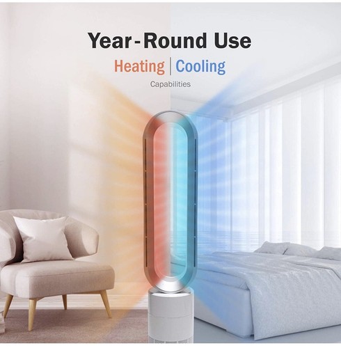 Honeycare 36 inch Combo Heater Bladeless Fan, Cool Breeze and Warm Air for All - Picture 3 of 7