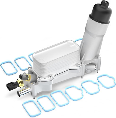 Aluminum Engine Oil Cooler Filter Housing For 11-16 Chrysler Dodge Jeep Ram 3.6L
