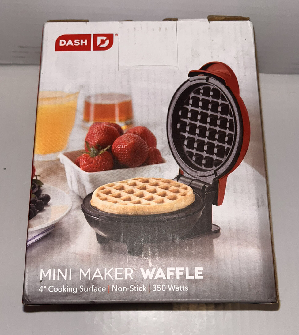 **Red Dash Mini Waffle Maker New in Box**  -image