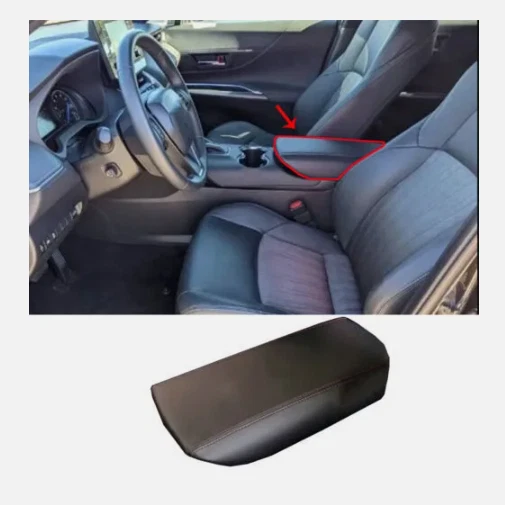 Черный кожаный защитный чехол для хранения подлокотника для Toyota Venza 2021-2024 годов выпуска - Изображение 3 из 4