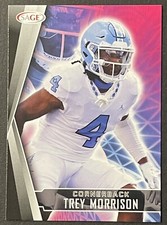 TREY MORRISON RC 2022 Sage Low Series Black #57 ROOKIE NFL