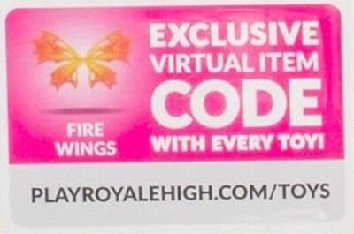 Roblox Royale High FIRE WINGS RARE CODE SENT INMEDIATE