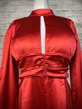Slippery Shiny Satin Playsuit Romper Secretary 14 32 Bust Sissy Mistress TV CD