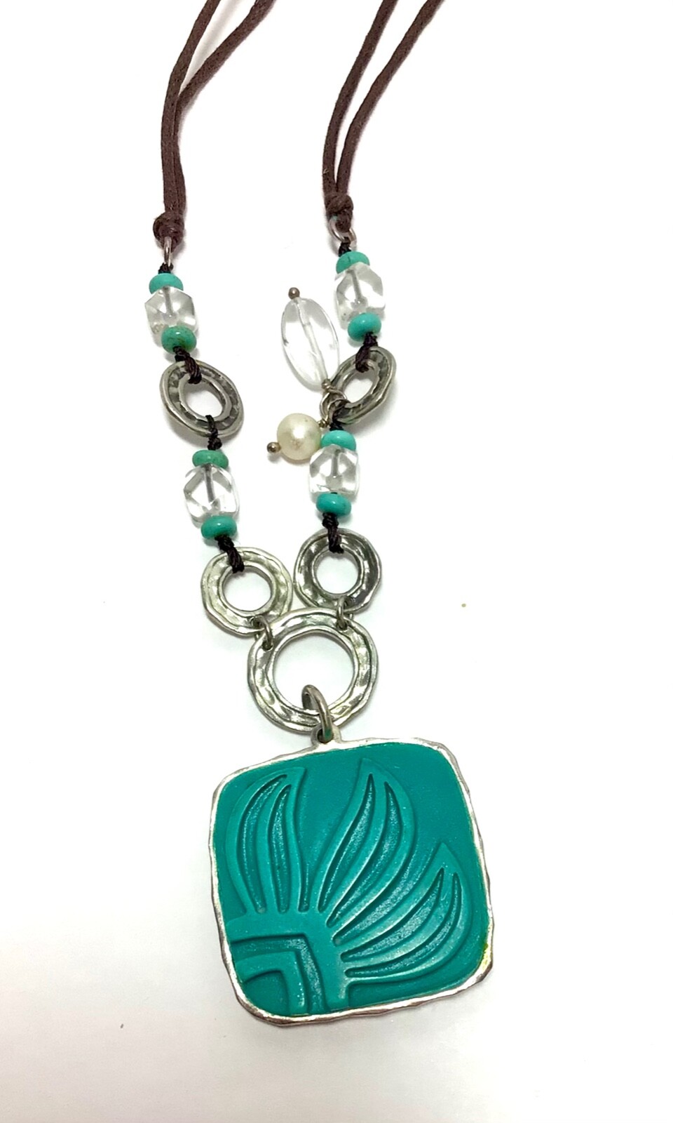 Silpada N2326 “Aqua Grace” necklace Sterling Silver, … Gem