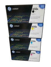 4x Original Toner HP Color Laserjet CP5525N CP5525dn M750n / 650A CE270A -CE273A