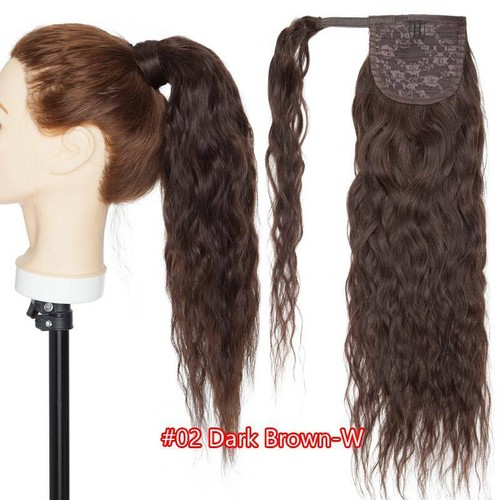 Pferdeschwanz Zopf Clip In 100% Echthaar Extensions Ponytail Blond Lange 35-55cm - Bild 25 von 28