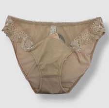 Lise Charmel Women's Beige High Rise Lace Brief Panties Size Small