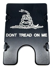 Dont Tread On Me, BilletVault Wallet Alum.RFID protected black anodized