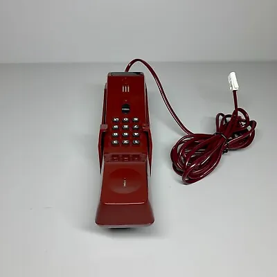 Comprar Teléfono Vintage Marrón Slimtel Con Base De Pared British Telecom Década De 1980 FUNCIONANDO