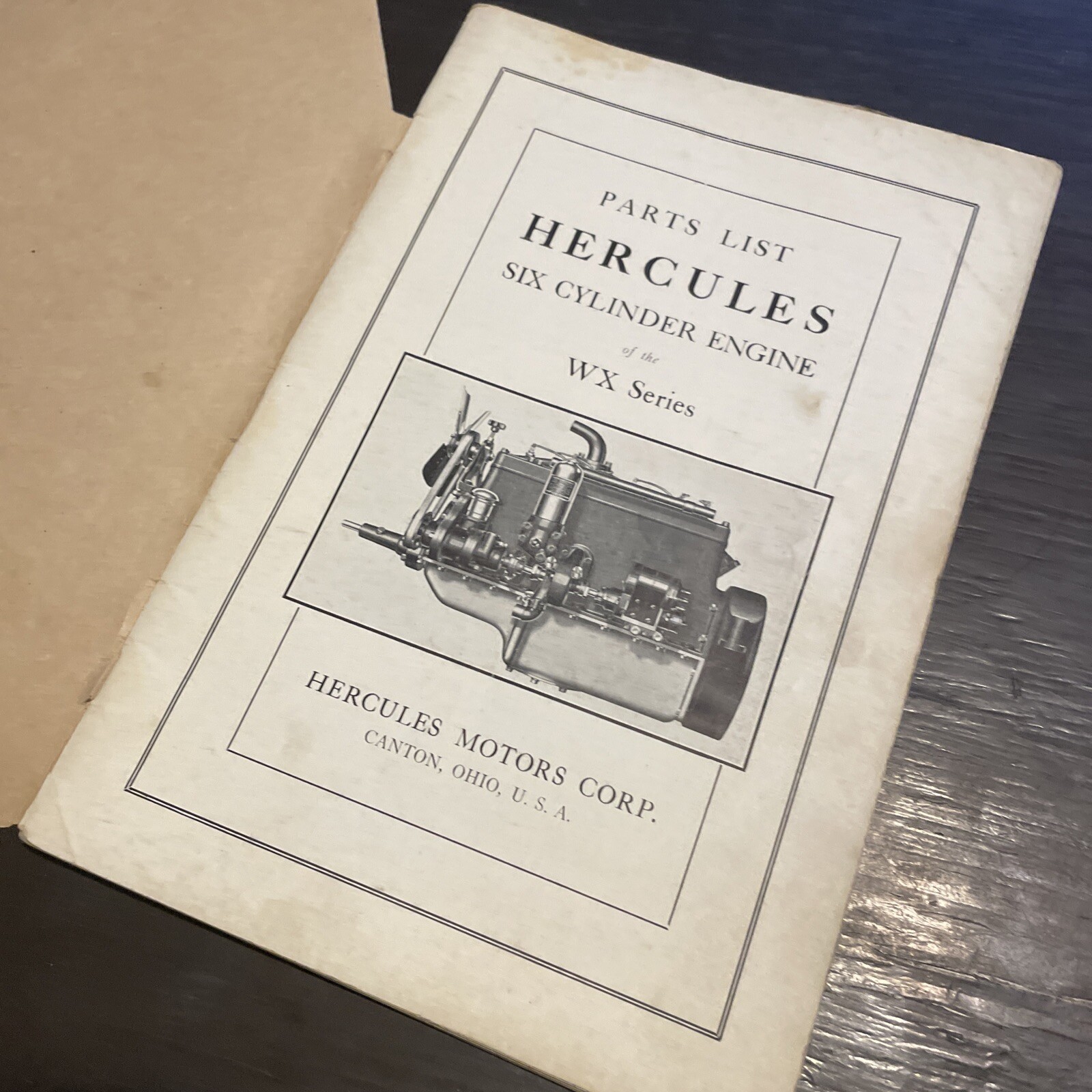 HERCULES ENGINE PARTS LIST Book WX SERIES 6 CYLINDER ENGINE WXA WXA2