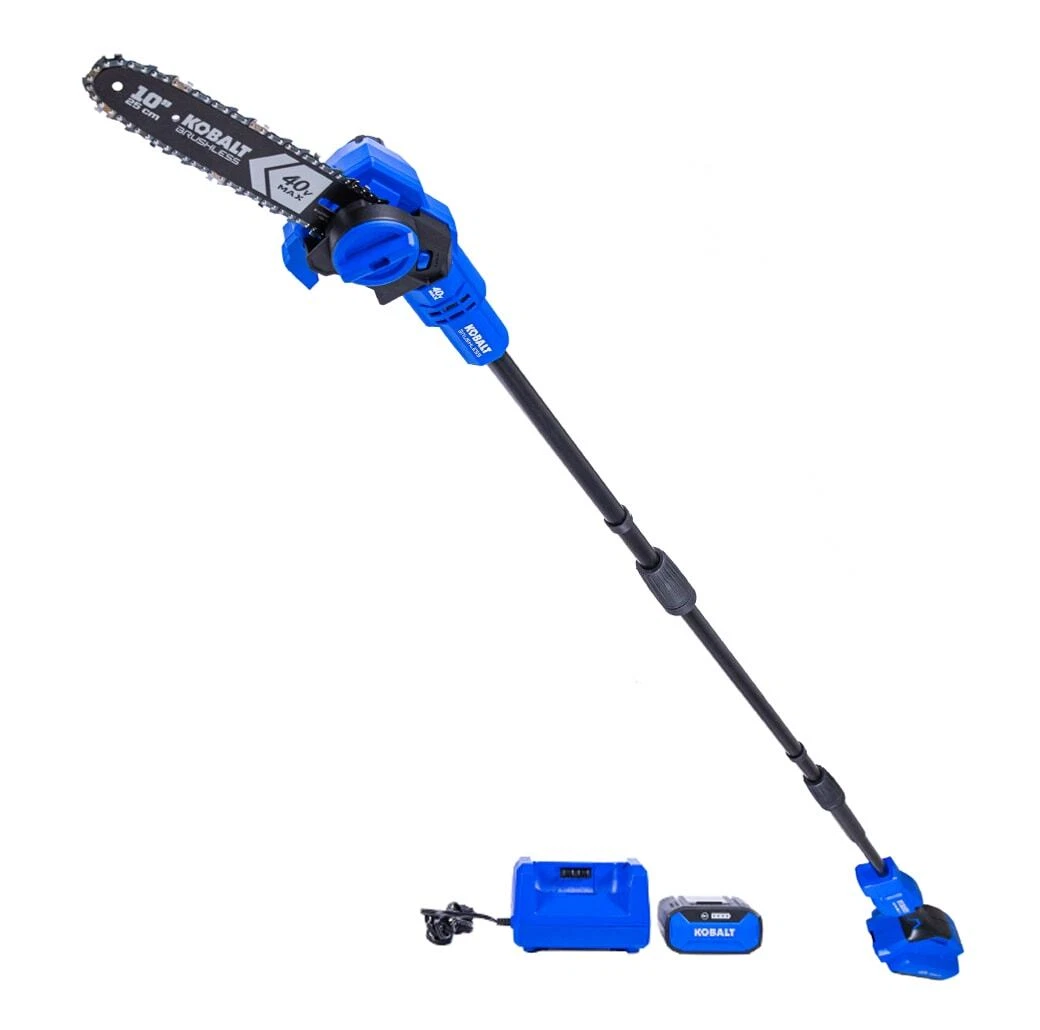 Kobalt Gen4 40 volt 10 in Cordless Electric Pole Saw 2 Ah Battery Charger