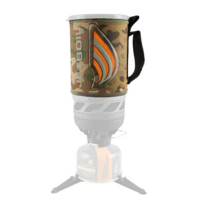 JETBOIL Flashカモ柄・ほぼ未使用室内保管品純正OD缶セット収納袋付き JETBOIL FLASH REPLACEMENT COZY CAMO NEOPRENE COVER ALSO SUIT 1L