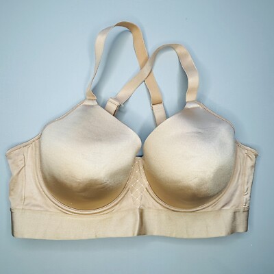 Bali Bra 42C One Smooth U Bounce Control Underwire Adjustable 3456 Satin