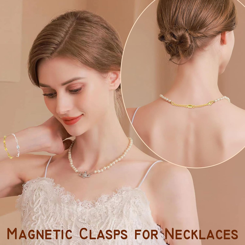 Verstellbare Halskette Verlängerung Magnet Schmuck Verschlüsse und Verschlüsse, Gold und Silber - Bild 6 von 12
