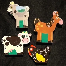 YOU PICK Replacement MELISSA & DOUG Chunky Wood Misc Pieces Farm Town Puzzle