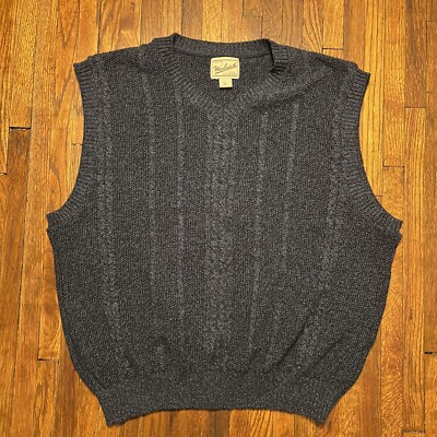 Woolrich Men's Sweater Vest Size XL Cotton/Acrylic EUC V Neck